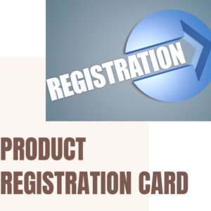 PRODUCT REGISTRATION CARD